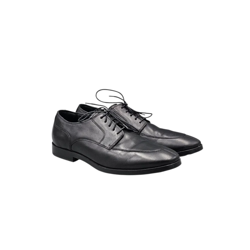 Cole Haan Men's Size 13 M US Grand OS Black Leather Apron Split Toe Oxford Shoes